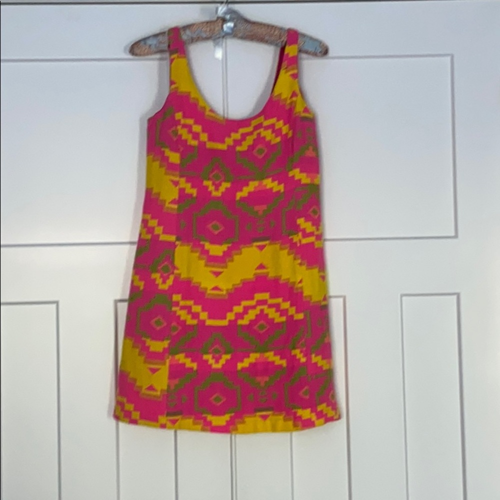 Judith March Neon Aztec Dress